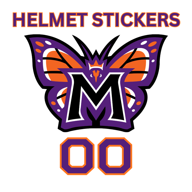 South Jersey Monarchs Helmet Stickers